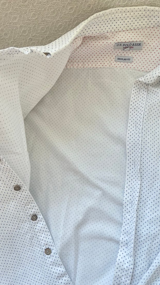 U.S POLO Beyaz Pamuklu Erkek Gömlek - Görsel 3