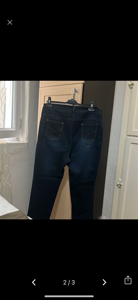 Büyük beden yumuşak Kadın Kot Pantolon - Görsel 2