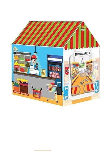 Bebek Çocuk Oyun evi Süpermarket Çadırı
