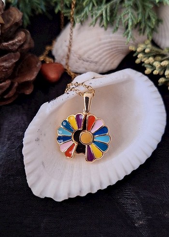 Accessorize Çiçek Desenli Renkli Boncuklu Bohem çelik Kolye