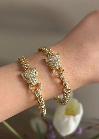 Zirkon kaplama 14k Kaplan Detaylı Bileklik