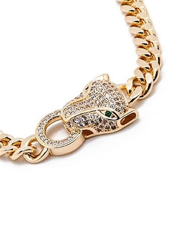 Beden Zirkon kaplama 14k Kaplan Detaylı Bileklik