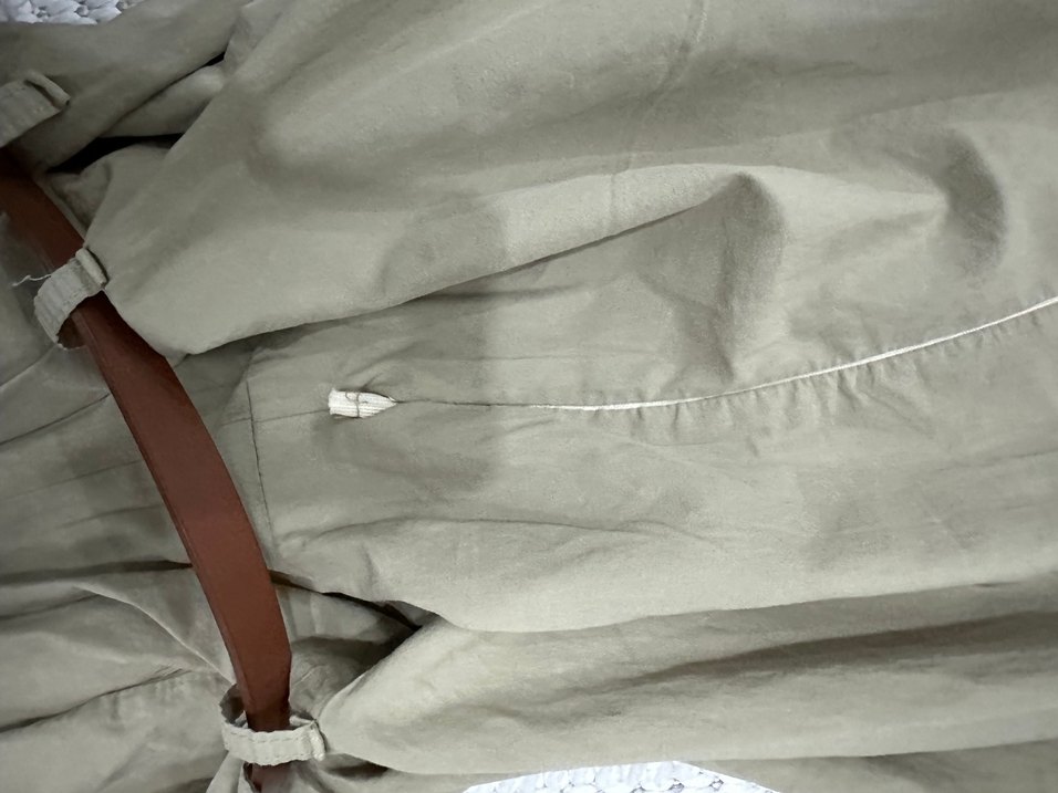 Bej kemerli mini şortlu tulum - Görsel 5