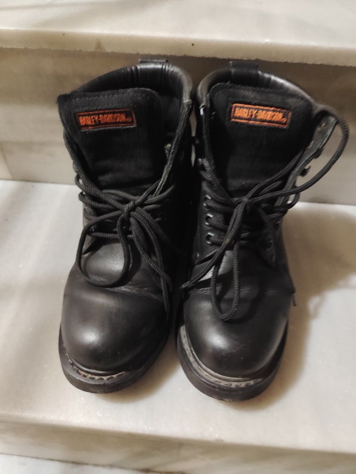 Harley-Davidson Siyah Deri Bilek Bot — görsel 3/7