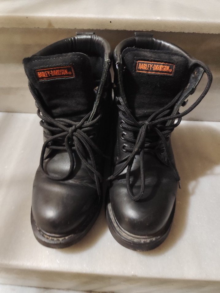 Harley-Davidson Siyah Deri Bilek Bot — görsel 6/7