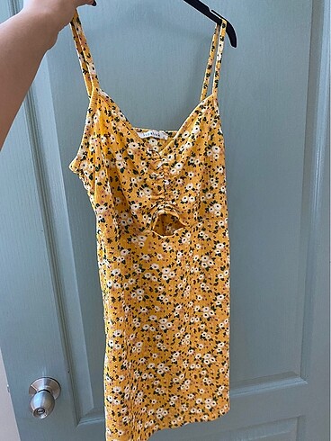 Satı çiçekli yazlık mini elbise