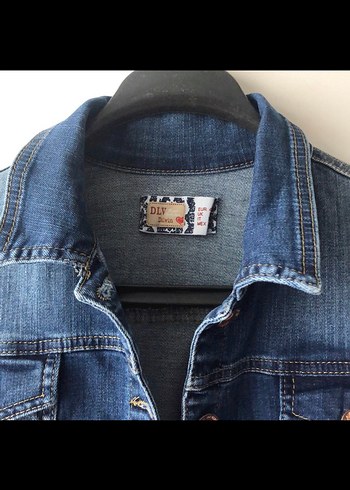 Düğmeli Mavi Kadın Denim Ceket - Görsel 2