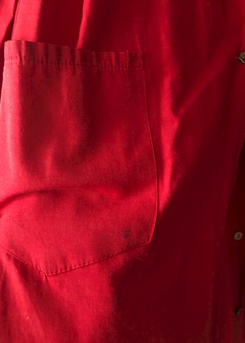 Kırmızı Uzun gömlek - Görsel 3