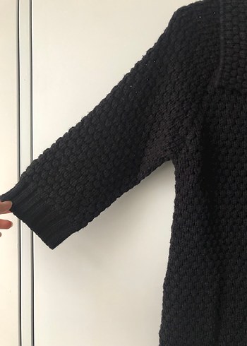 Siyah Örgü Kadın Hırka - Görsel 3