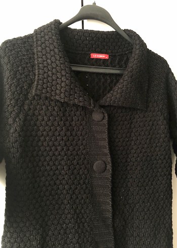 Siyah Örgü Kadın Hırka - Görsel 2