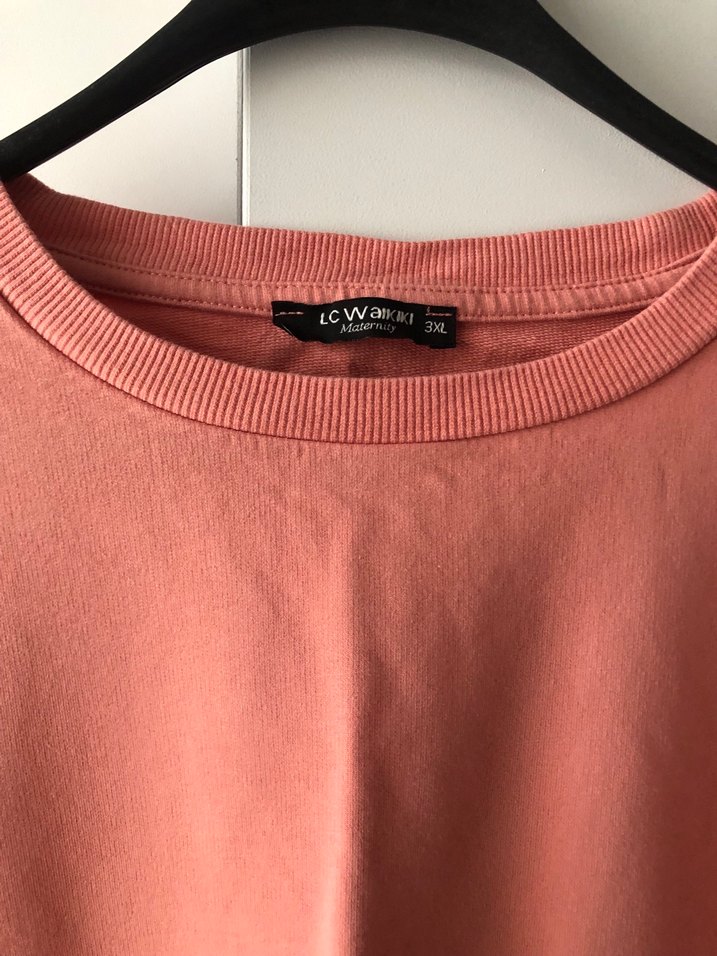Pembe Kadın Salaş Sweatshirt - Görsel 2