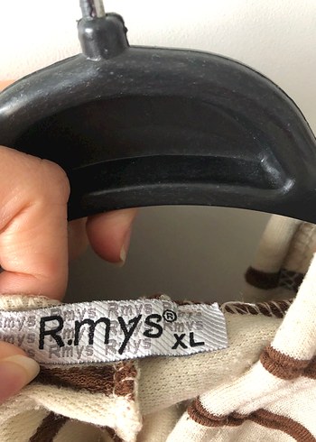 Bej Çizgili sweatshirt - Görsel 5