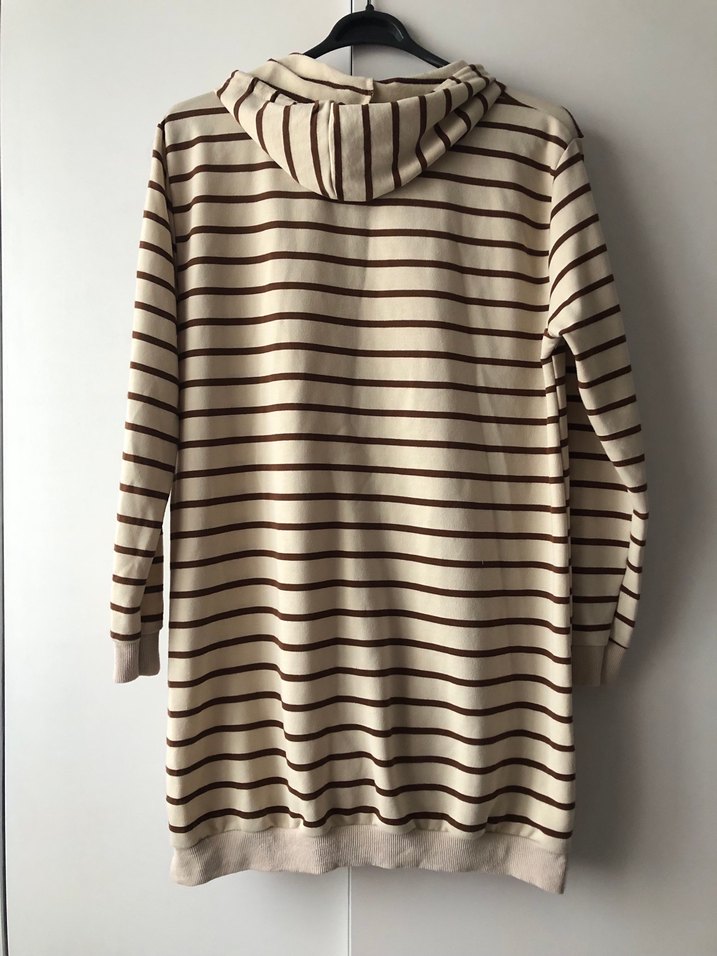 Bej Çizgili sweatshirt - Görsel 3