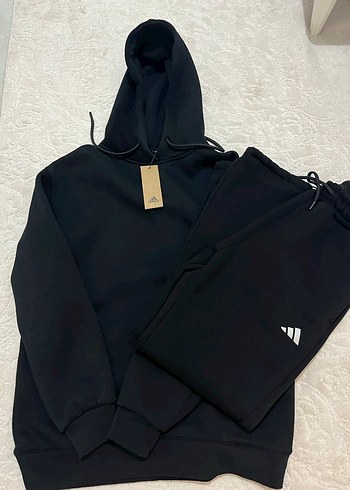 xl Beden Siyah Kapüşonlu Kadın Mini Eşofman Takımı