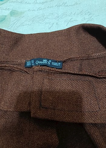 Kadın Kahverengi Pileli Kumaş Pantolon - Görsel 5