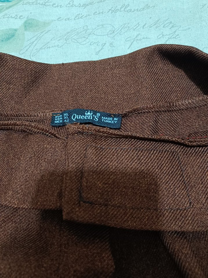 Kadın Kahverengi Pileli Kumaş Pantolon - Görsel 5