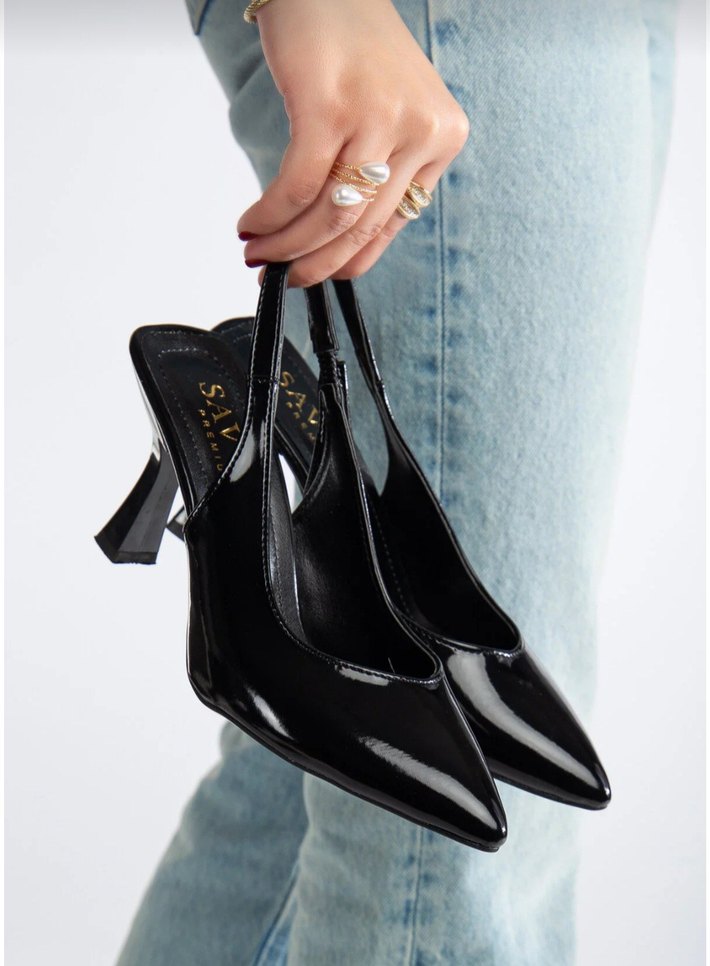 bordo topuklu kadın ayakkabı - Görsel 5