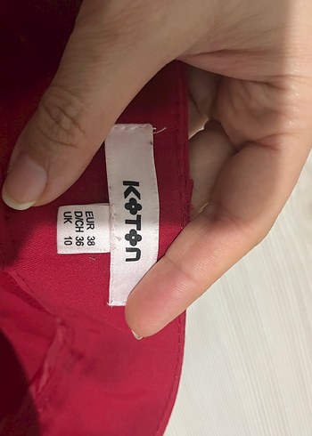 Koton Kırmızı Kumaş Pantalon - Görsel 2