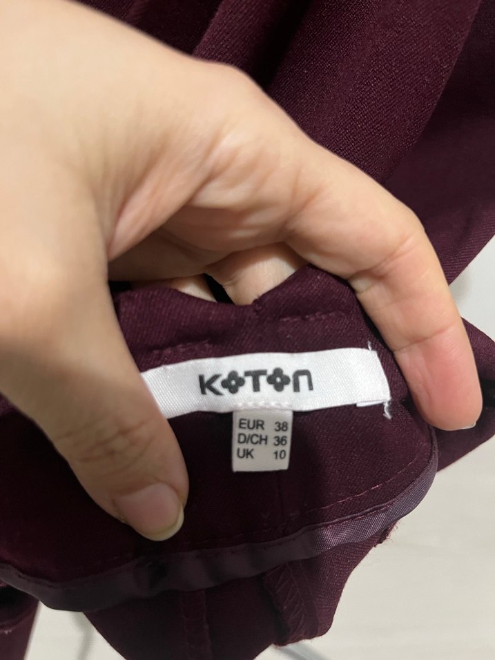 Bordo Kadın Kumaş Pantalon - Görsel 2