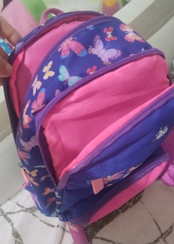  Mor ve Pembe Çocuk Okul Çantası