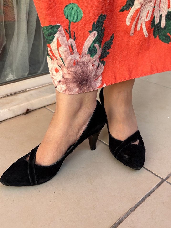 Siyah Kadın Topuklu ayakkabı - Görsel 5
