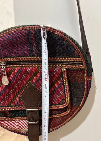 Renkli Bohem Kadın Yuvarlak Çapraz Çanta - Görsel 3