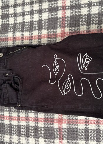 Siyah Baskılı Hamile Pantolonu - Görsel 2