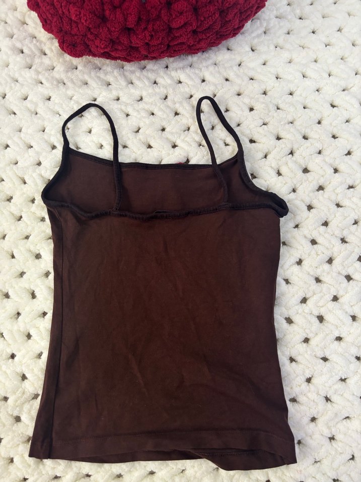 Kahverengi İnce Askılı Kadın Atlet - Görsel 2