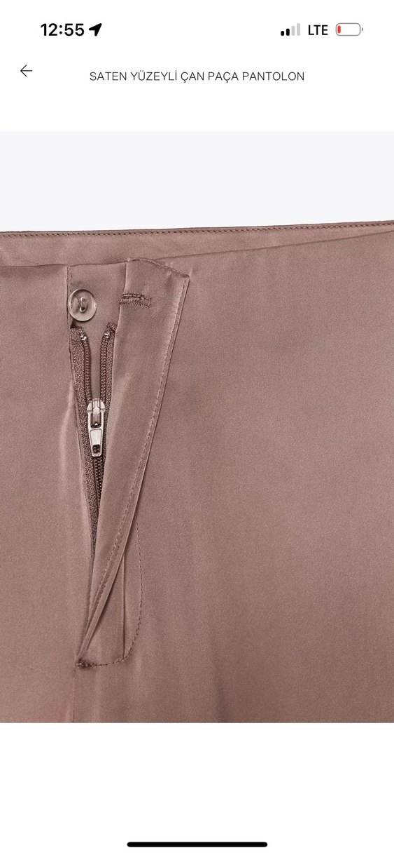 Zara saten Çan paça pantolon - Görsel 2