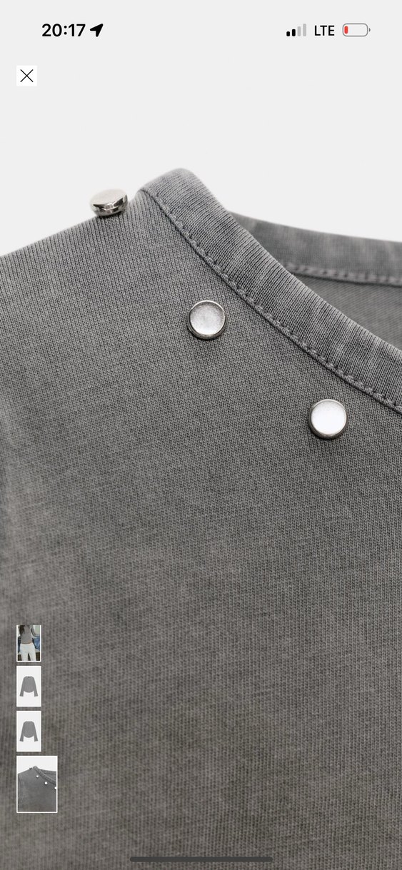 Gri Uzun Kollu Denim Sweatshirt - Görsel 2