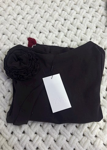 Siyah Uzun Kollu Fırfırlı Kadın Bluz - Görsel 3