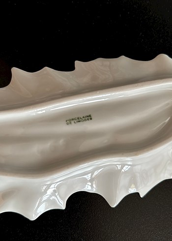 BEYAZ PORSELEN YAPRAK FORMLU KASE - Görsel 4