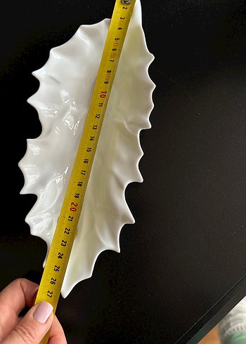 BEYAZ PORSELEN YAPRAK FORMLU KASE - Görsel 6