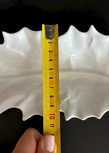 BEYAZ PORSELEN YAPRAK FORMLU KASE - Görsel 7