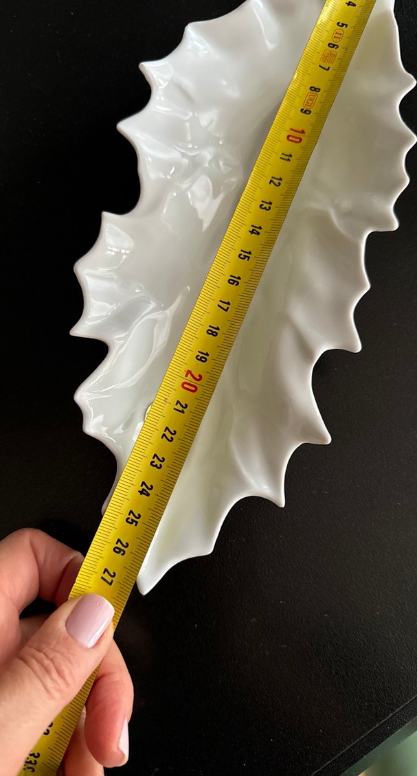 BEYAZ PORSELEN YAPRAK FORMLU KASE - Görsel 5