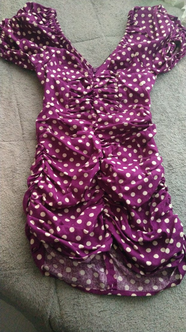 Düğmeli Mor Midi Bohem Elbise - Görsel 2