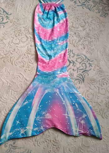 Kız Çocuk Renkli Deniz Kızı Kostümü mayo - Görsel 3