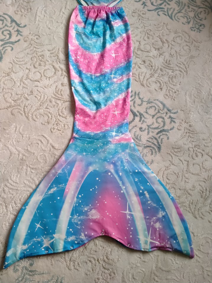 Kız Çocuk Renkli Deniz Kızı Kostümü mayo - Görsel 3