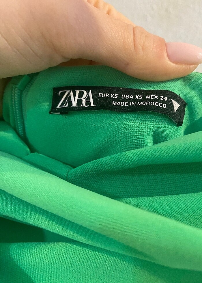 Yeşil zara midi elbise - Görsel 3