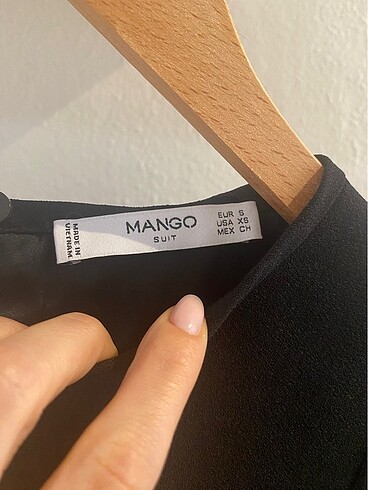 s Beden Mango siyah tulum