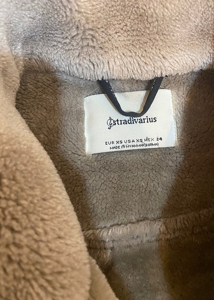 Stradivarius kürklü kaban - Görsel 5
