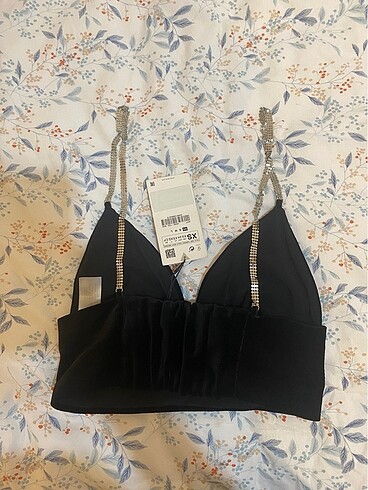 Siyah kadife zara bralet-büstiyer - Görsel 3
