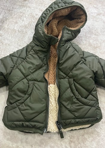 Kahverengi Kapüşonlu Erkek Çocuk Mont - Görsel 2