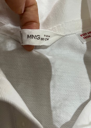 Beyaz Erkek Çocuk Uzun Kollu Polo Tişört - Görsel 2