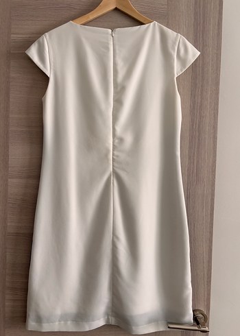 Kısa Kollu Renk Bloklu Kadın Kalem Elbise - Görsel 2