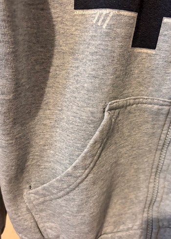 Gri Kapüşonlu Erkek Sweatshirt - Görsel 2