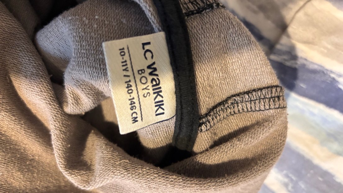 Erkek Gri Kapüşonlu Baskılı Sweatshirt - Görsel 3