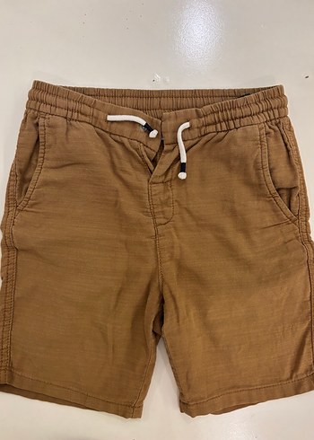 H&M Erkek Keten Kahverengi Rahat Şort