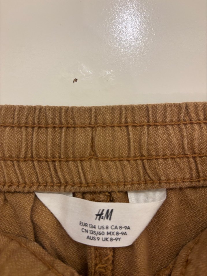H&M Erkek Keten Kahverengi Rahat Şort - Görsel 2