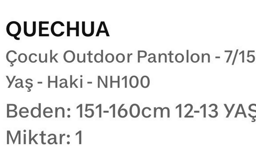 Decathlon çocuk outdoor pantolon - Görsel 4